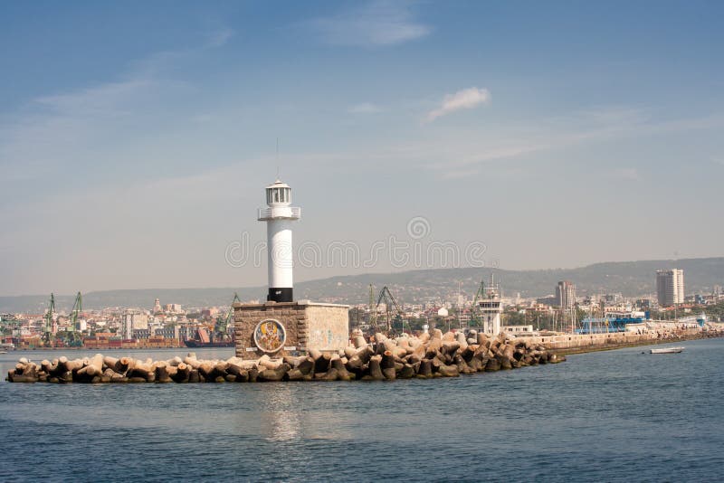 Lighthouse in Varna, Bulgaria royalty free stock photo