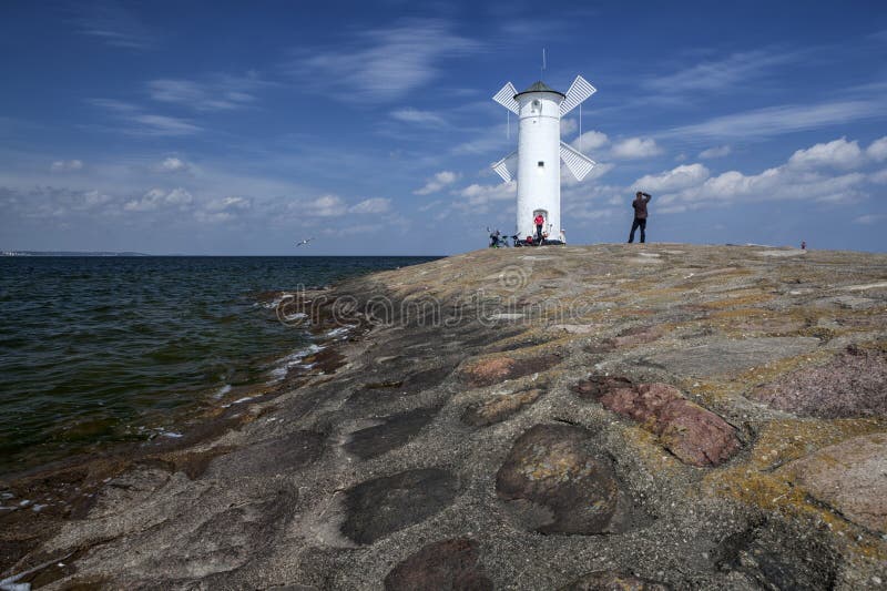 Lighthouse windmill Stawa Mlyny in Swinoujscie