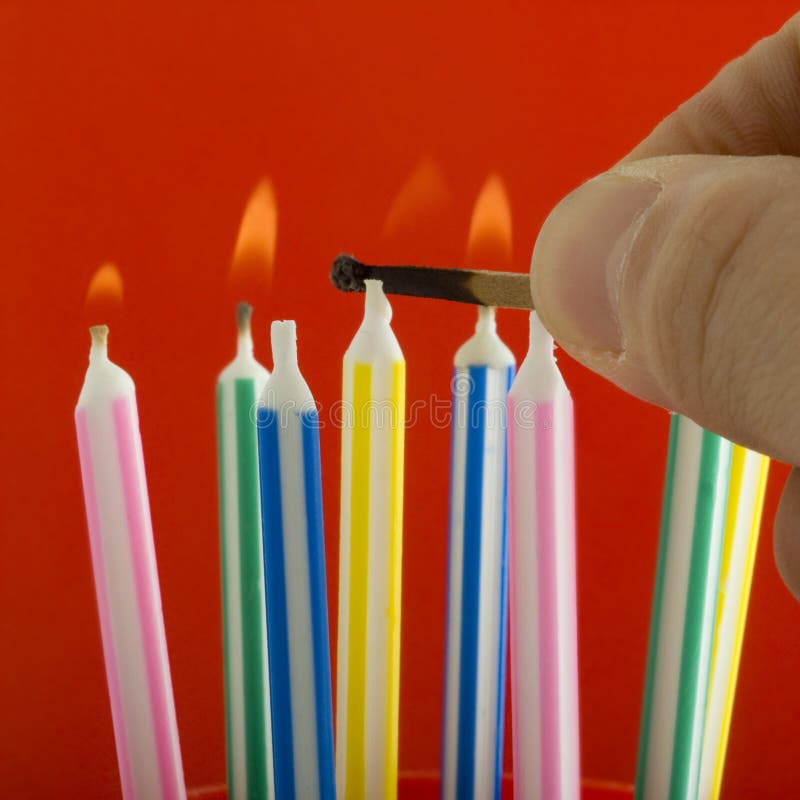 Lighting Birthday Candles Picture. Image 16377909