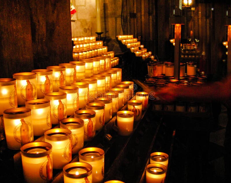 Lighting a Candle in Church Stock Photo Image of church, historical