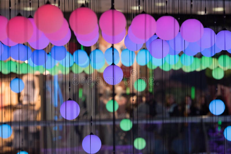 Lighting Decoration Indoors. Stock Image Image of blur, christmas