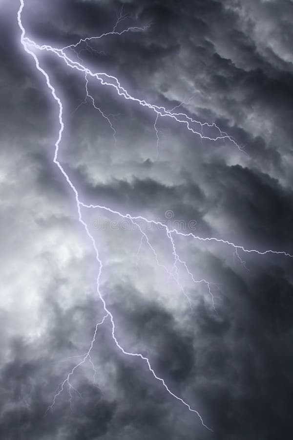 The lighting in dramatic stormy sky stock photos