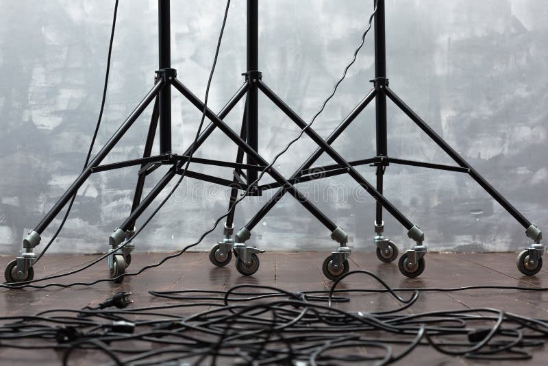 Lighting Equipment Rack on Wheels Stock Image Image of industry