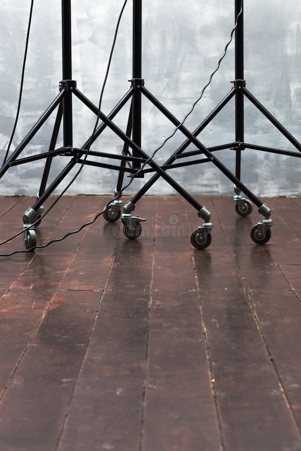 Lighting Equipment Rack on Wheels Stock Photo Image of floor, tight