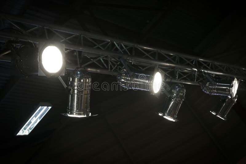 Lighting Equipment on the Stage of the Theatre Stock Image Image of