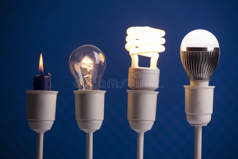 Lighting evolution stock photography