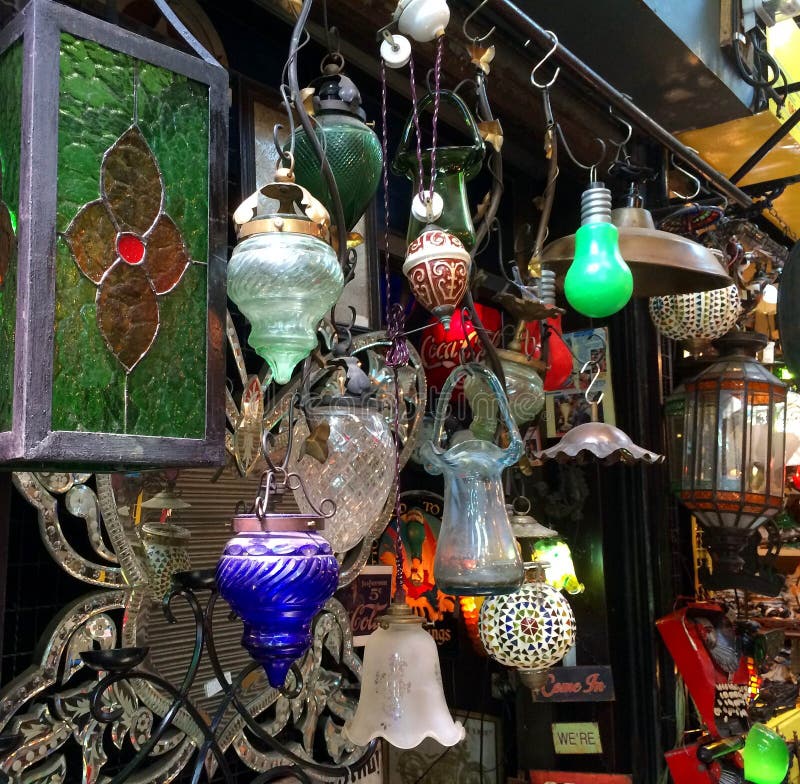 Lighting Fixtures at Flea Market stock photos Lighting Fixtures at Flea Market stock photos