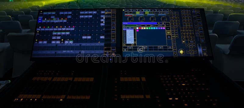 Lighting Technician Equipment in Concert Stock Image Image of club, panel 256589059