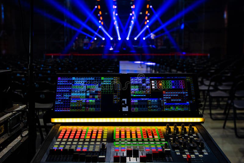 Lighting Technician Equipment Stock Photo Image of lighting, amplifier 286346716