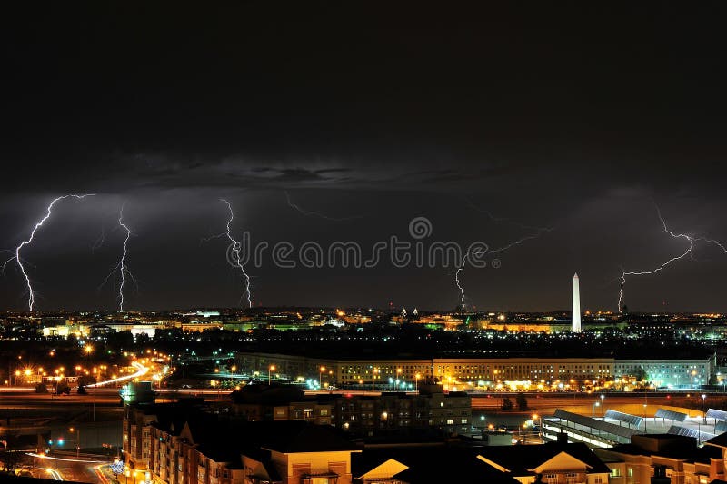 Lighting in Washington DC stock photo. Image of pentagon 19459638
