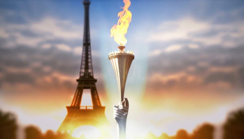 Lighting the Way To the Olympics: the Olympic Torch in Paris, France