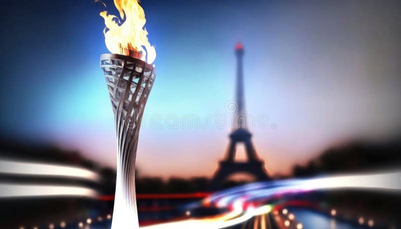 Lighting the Way To the Olympics: the Olympic Torch in Paris, France