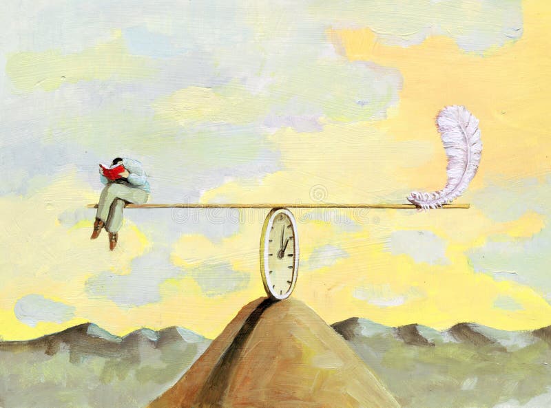 Lightness of the reader stock illustration