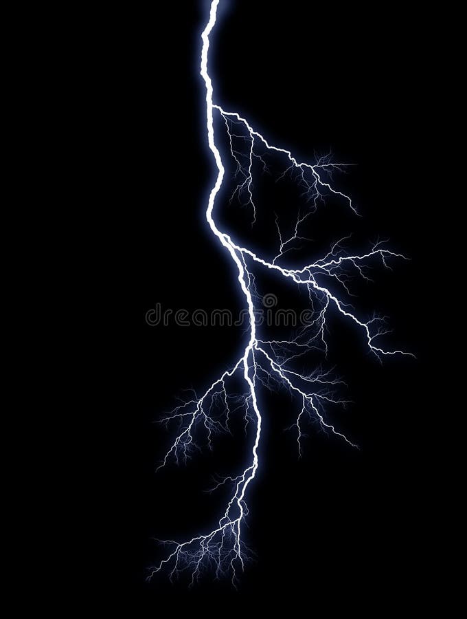 Forked Lightning proti hřišti, černé nebe.