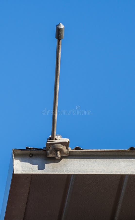 Lightning Conductor at the House Stock Photo Image of powerline, house 194053308