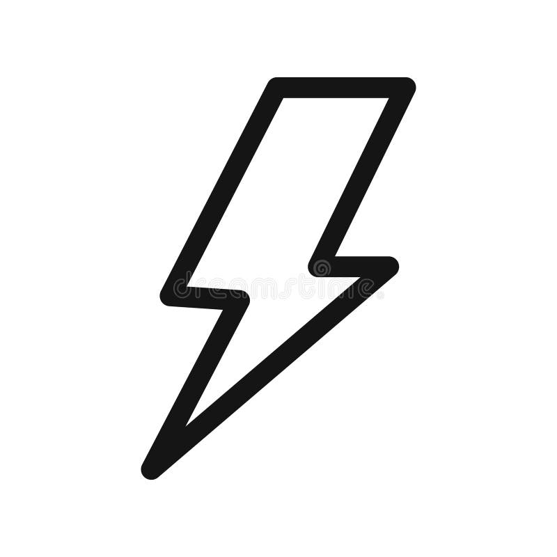 Simbol grafic vectorial vectorial al pictogramei fulger stock illustration
