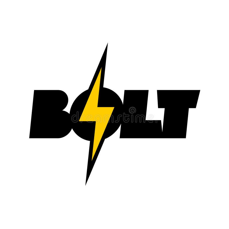 Lightning Bolt Symbol with Text. Stock Vector - Illustration of energy,  light: 115674679