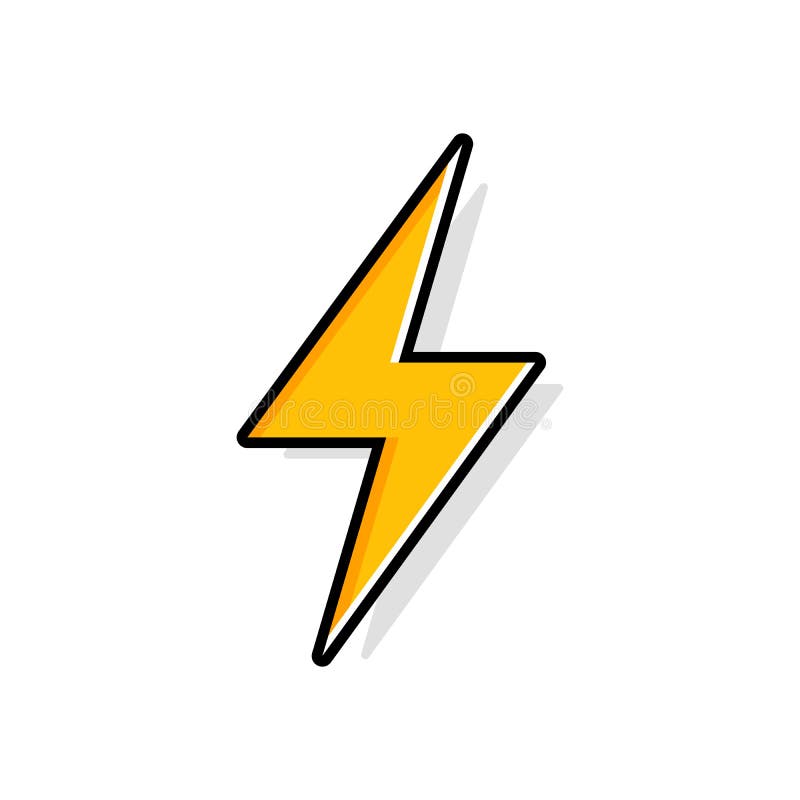 Lightning Bolt, Thunder Bolt, Lighting Strike Expertise Flat Vector Icon  Stock Vector - Illustration of cartoon, power: 155181329