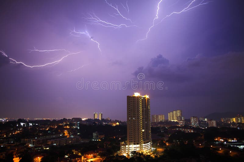 Lightning Cityscape