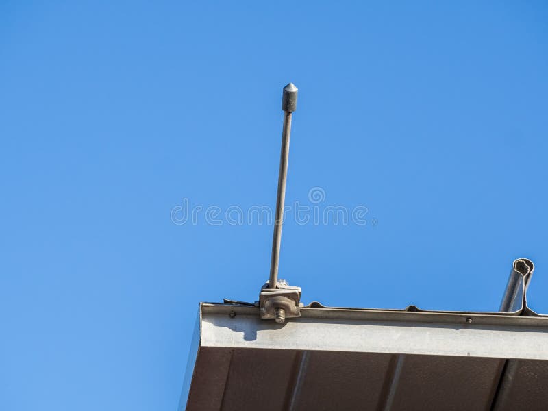 Lightning Conductor at the House Stock Photo Image of powerline, house 194053308