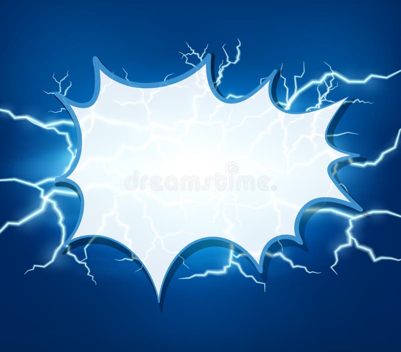 Electrical Explosion. Vector Illustration. Stock Illustration