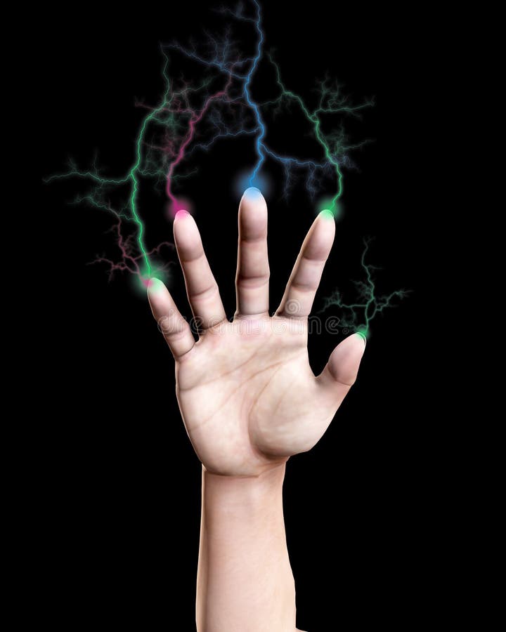 Lightning Fingers stock photo. Image of electricity, powerful - 10551192