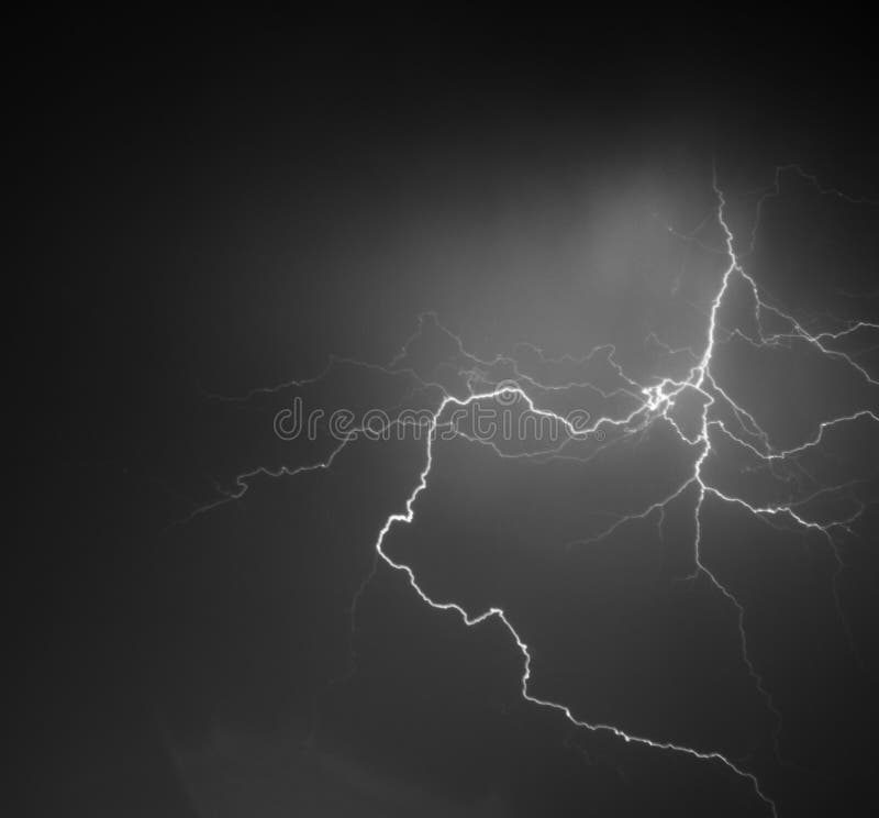 Lightning: lightning bolt, isolated against black ground.