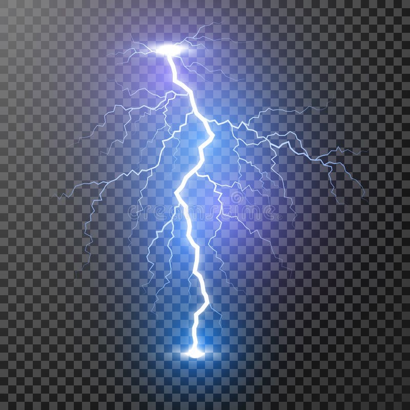 Lightning. Magic and Bright Light Effects Stock Vector - Illustration of  isolated, energy: 145564355