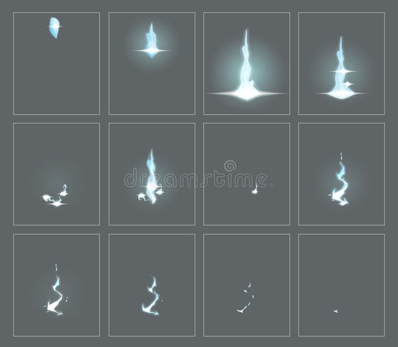 Lightning special effect animation frames