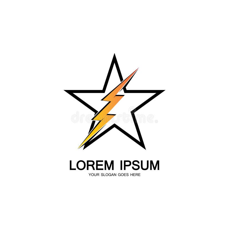 Lightning Star,Energy Star Logo Vector Icon Design Template Stock
