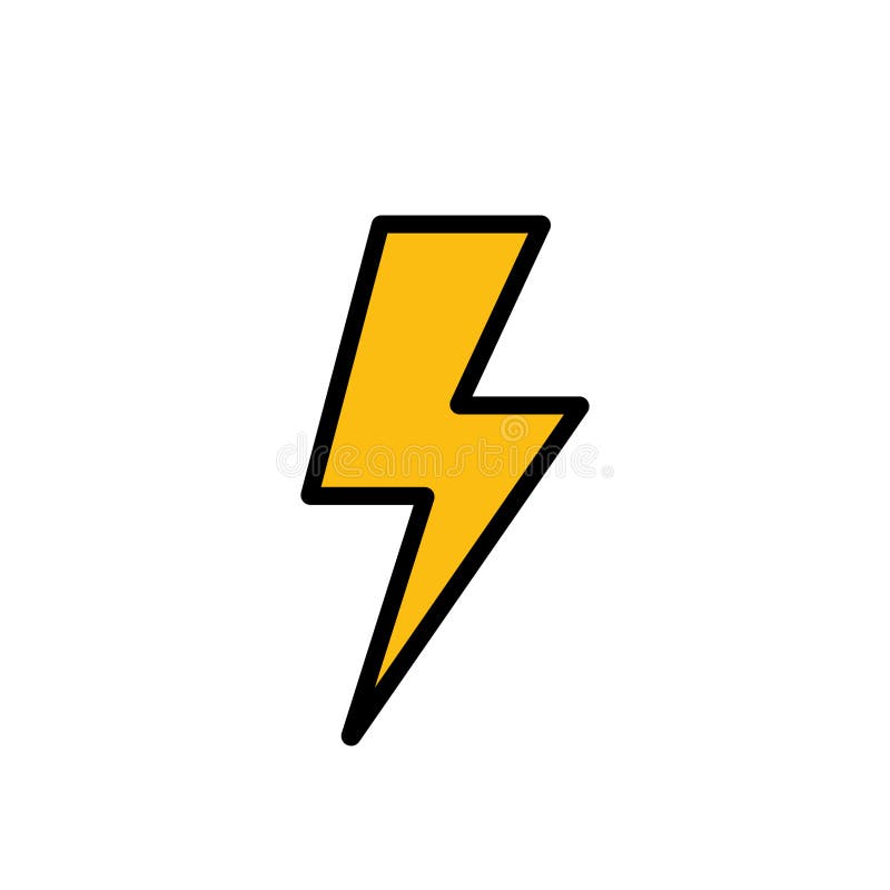 Lightning, Storm, Thunder. Modern weather icon. Flat vector symbols. stock illustration Lightning, Storm, Thunder. Modern weather icon. Flat vector symbols. stock illustration