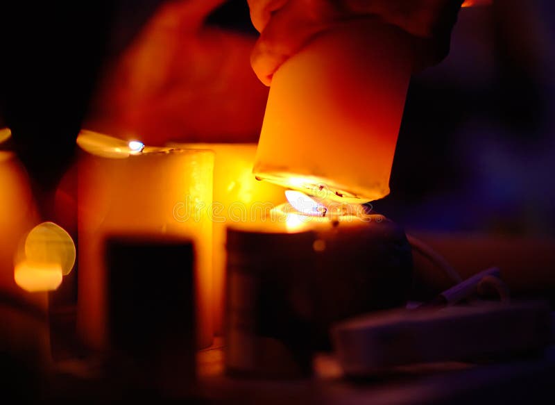 Candle Lights Another Candle Stock Photos Free & RoyaltyFree Stock