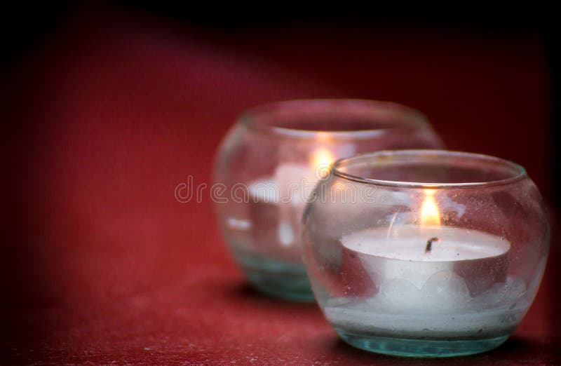 Lights Candles with Fire in Glass Stock Image Image of flame, glowing 39831699