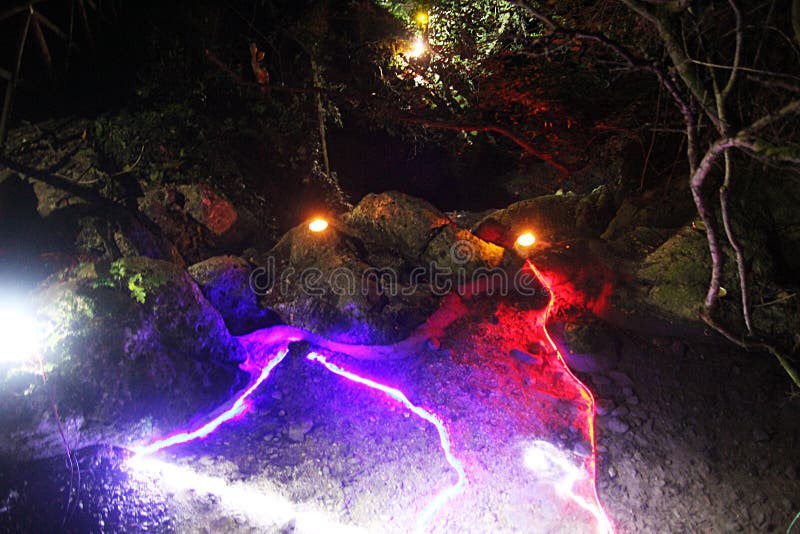 Lights on river stock photo. Image of colors, colorful 32646724