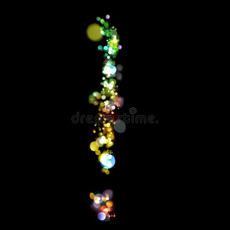 Lights in the shape of exclamation mark royalty free illustration