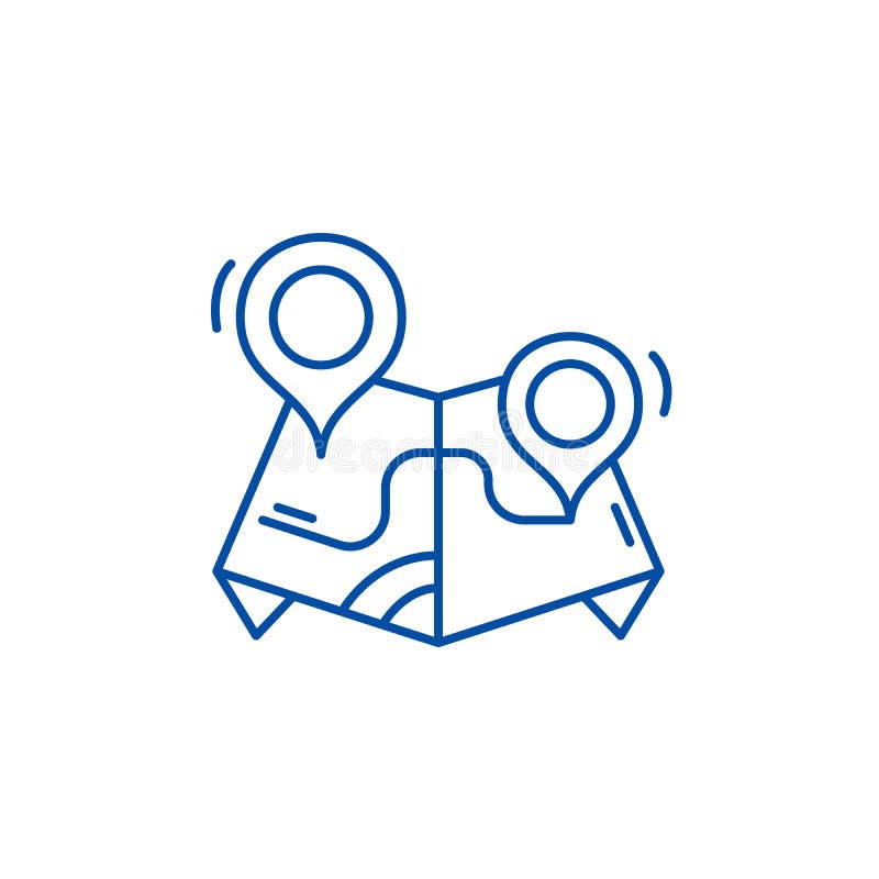 Ligne concept d'itinéraire d'icône Symbole plat de vecteur d'itinéraire, signe, illustration d'ensemble illustration de vecteur Ligne concept d'itinéraire d'icône Symbole plat de vecteur d'itinéraire, signe, illustration d'ensemble illustration de vecteur