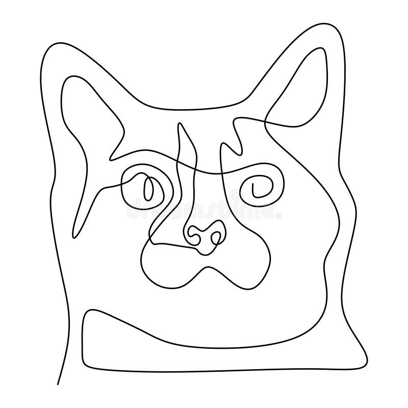 Ligne Continue Tete De Chat De Chaton Illustration De Vecteur Illustration Du Griffonnage Simplicite Ligne Continue Tete De Chat De Chaton Illustration De Vecteur Illustration Du Griffonnage Simplicite