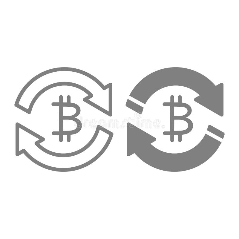 Ligne d'échange de Bitcoin et icône de glyph Illustration de vecteur de circulation de Cryptocurrency d'isolement sur le blanc Bi illustration de vecteur Ligne d'échange de Bitcoin et icône de glyph Illustration de vecteur de circulation de Cryptocurrency d'isolement sur le blanc Bi illustration de vecteur