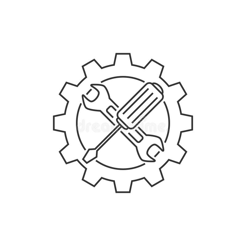 Ligne de support technique icône illustration stock Ligne de support technique icône illustration stock