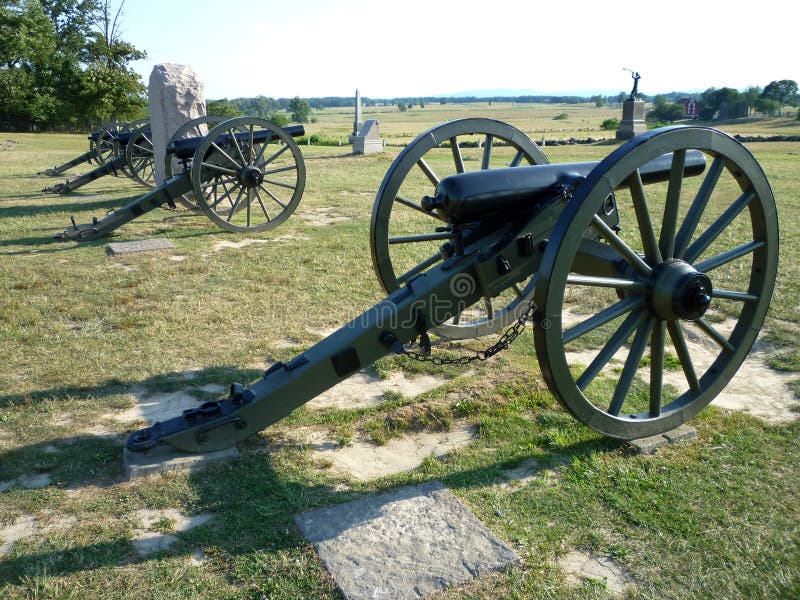 Photo of the union canons in gettysburg pennsylvania. Union forces had the advantage in this civil war battle in july of 1863. These canons defended against picketts charge which was the ill fated confederate army's attempt to take this ground. Photo of the union canons in gettysburg pennsylvania. Union forces had the advantage in this civil war battle in july of 1863. These canons defended against picketts charge which was the ill fated confederate army's attempt to take this ground.