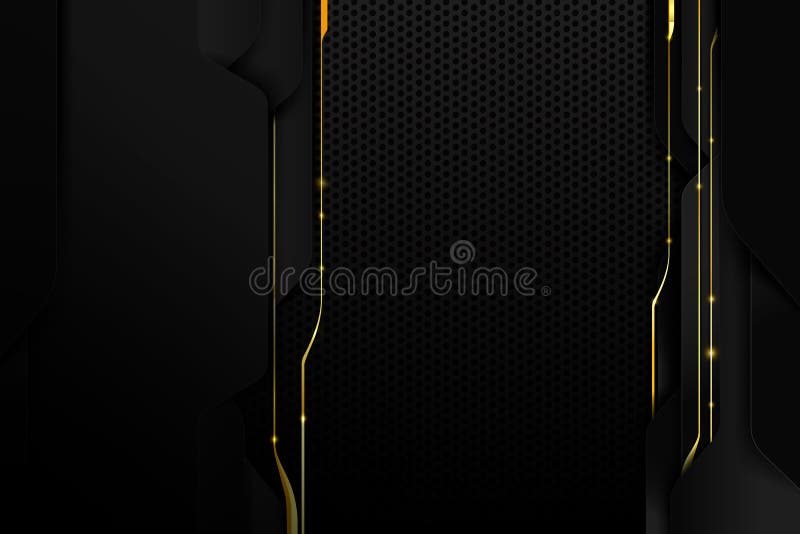 Ligne dorée abstraite de fond avec noir et noir 002 illustration stock Ligne dorée abstraite de fond avec noir et noir 002 illustration stock
