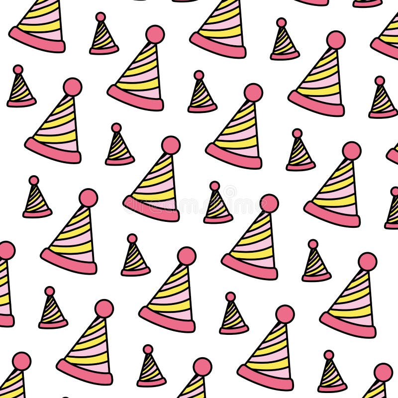 Ligne fond de chapeau de partie de couleur de décoration illustration de vecteur Ligne fond de chapeau de partie de couleur de décoration illustration de vecteur
