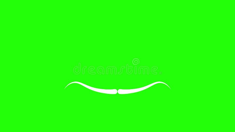Ligne forme éclatement élément pop-up avec écran vert. animation de ligne aléatoire sur fond vert. illustration libre de droits