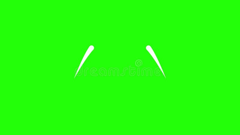 Ligne forme éclatement élément pop-up avec écran vert. animation de ligne aléatoire sur fond vert. illustration stock