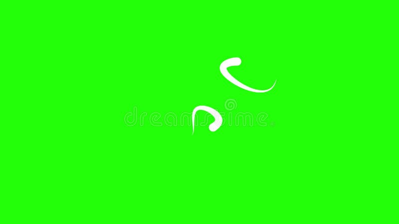 Ligne forme éclatement élément pop-up avec écran vert. animation de ligne aléatoire sur fond vert. illustration de vecteur