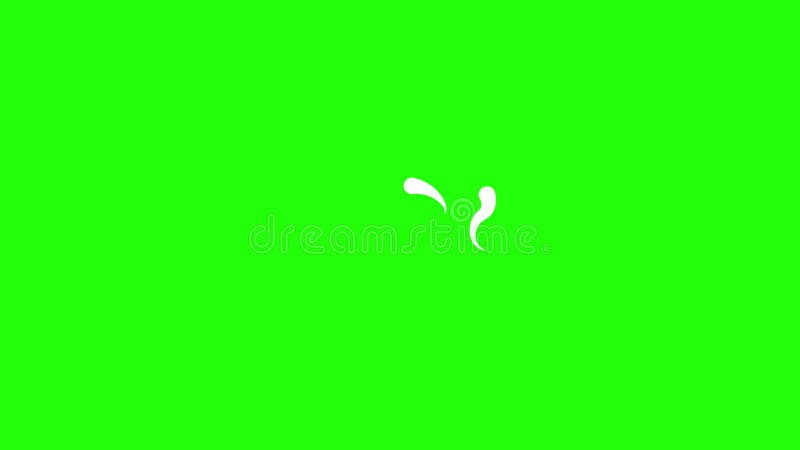 Ligne forme éclatement élément pop-up avec écran vert. animation de ligne aléatoire sur fond vert. illustration de vecteur