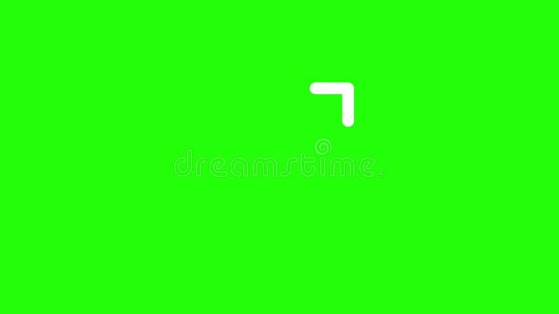 Ligne forme éclatement élément pop-up avec écran vert. animation de ligne aléatoire sur fond vert. illustration stock