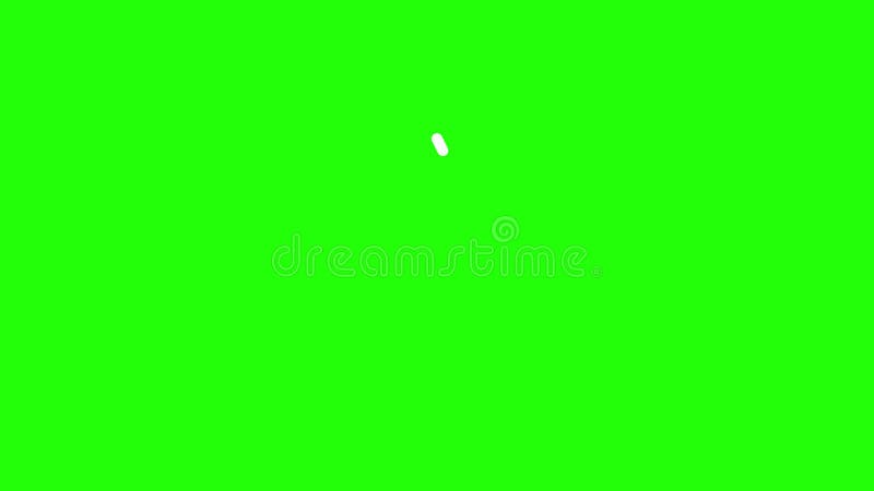 Ligne forme éclatement élément pop-up avec écran vert. animation de ligne aléatoire sur fond vert. illustration de vecteur