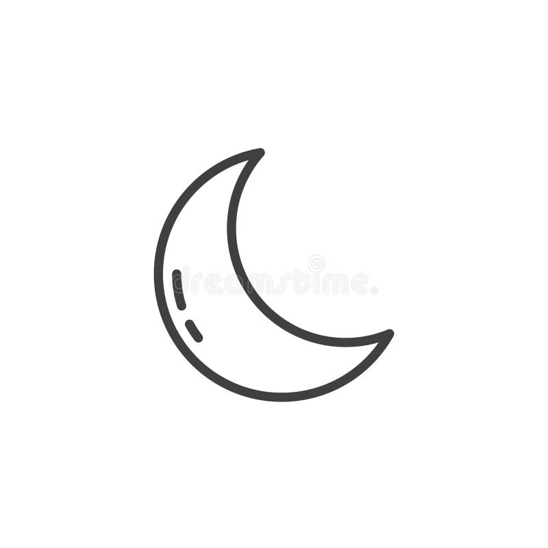 Icône De Vecteur De Croissant De Lune Et Détoiles Illustration De