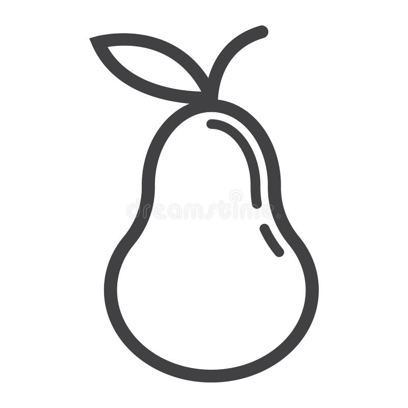 Ligne icône de poire, fruit et régime, graphique de vecteur illustration libre de droits Ligne icône de poire, fruit et régime, graphique de vecteur illustration libre de droits